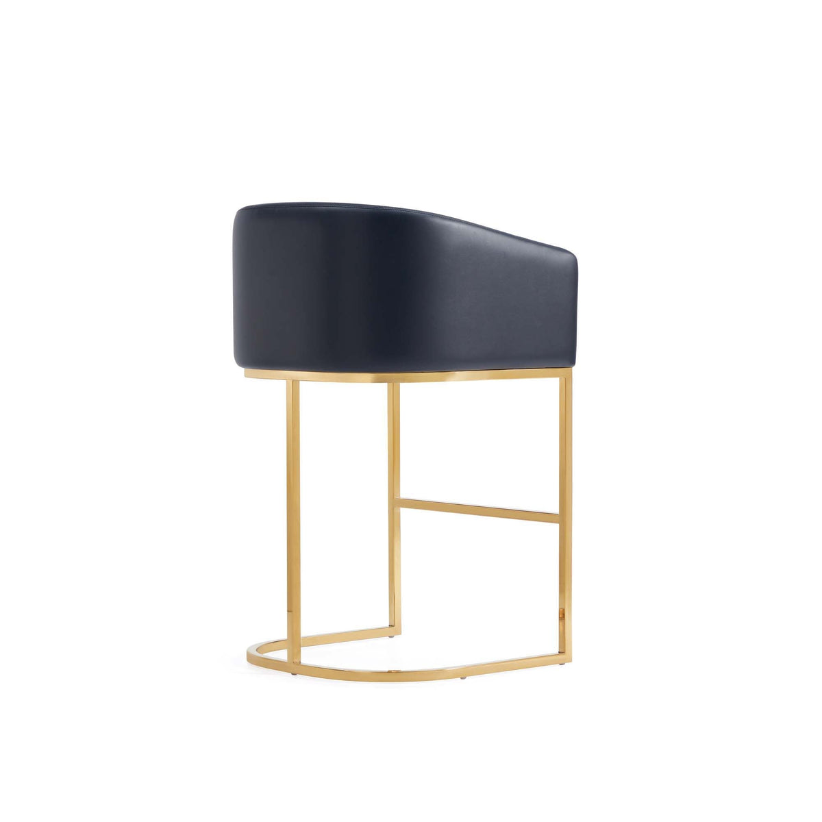 Mid-Century Modern Stool With Steel Base