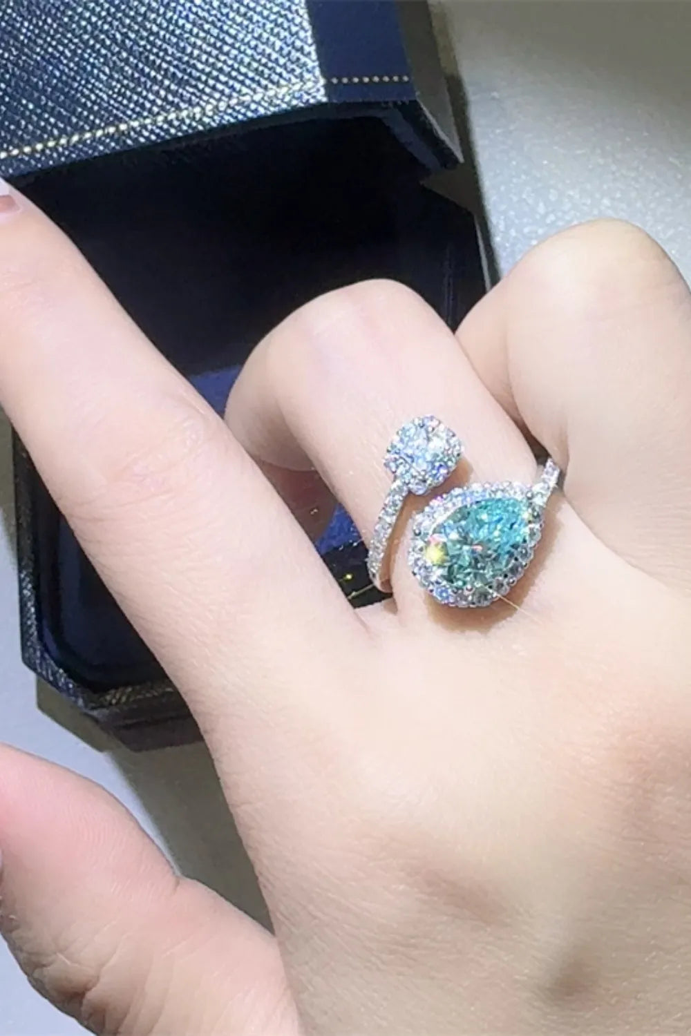 2 Carat Sparkala™ 925 Sterling Silver Bypass Ring