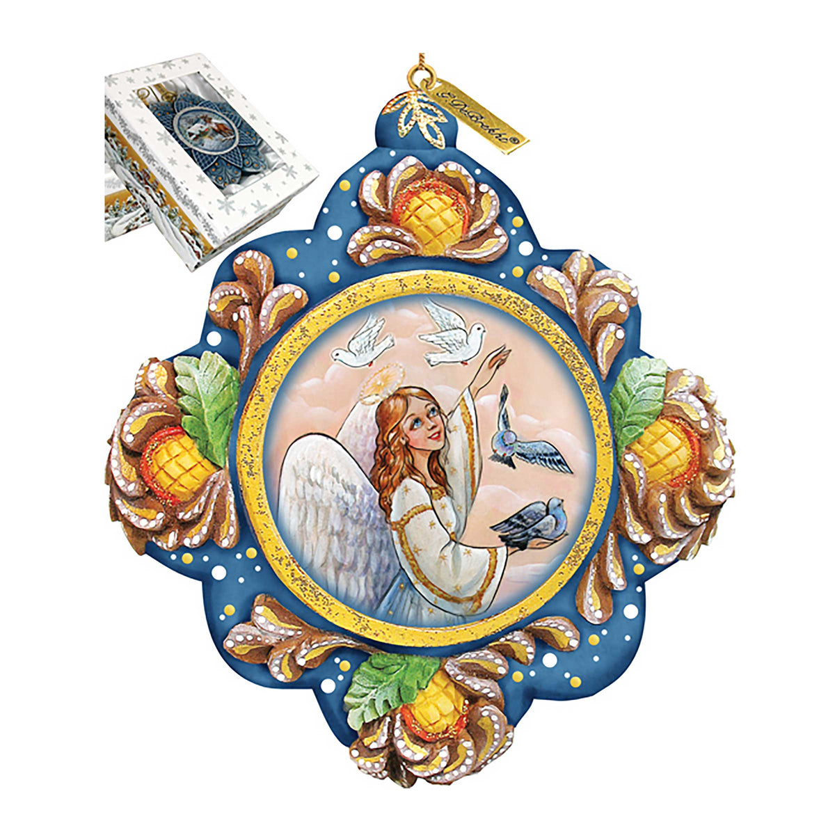 Beautiful Piece Sculpted Hand-Painted Christmas Ornament by G. DeBrekht - Nativity Holiday Decor - 6102515