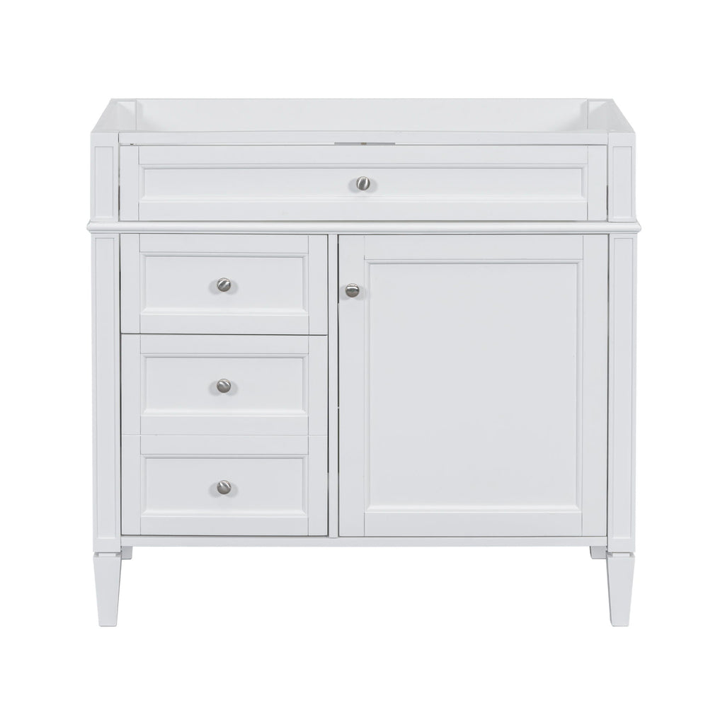 Bathroom Vanity With 2 Drawers And Tip-Out Drawer, Storage Cabinet