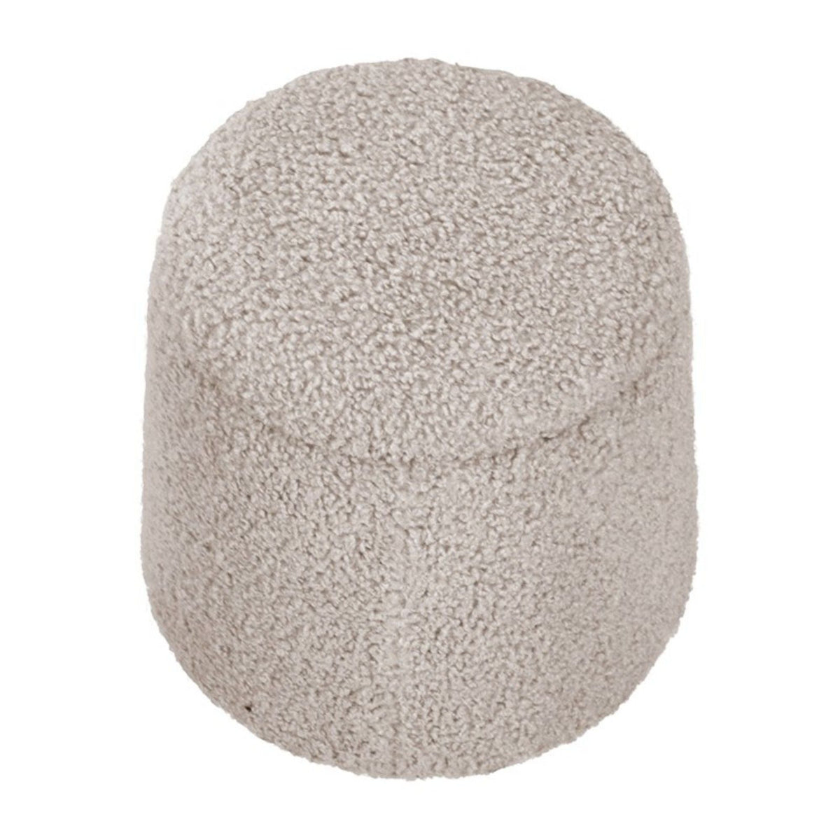 Elegant Round Storage Ottoman Upholstered