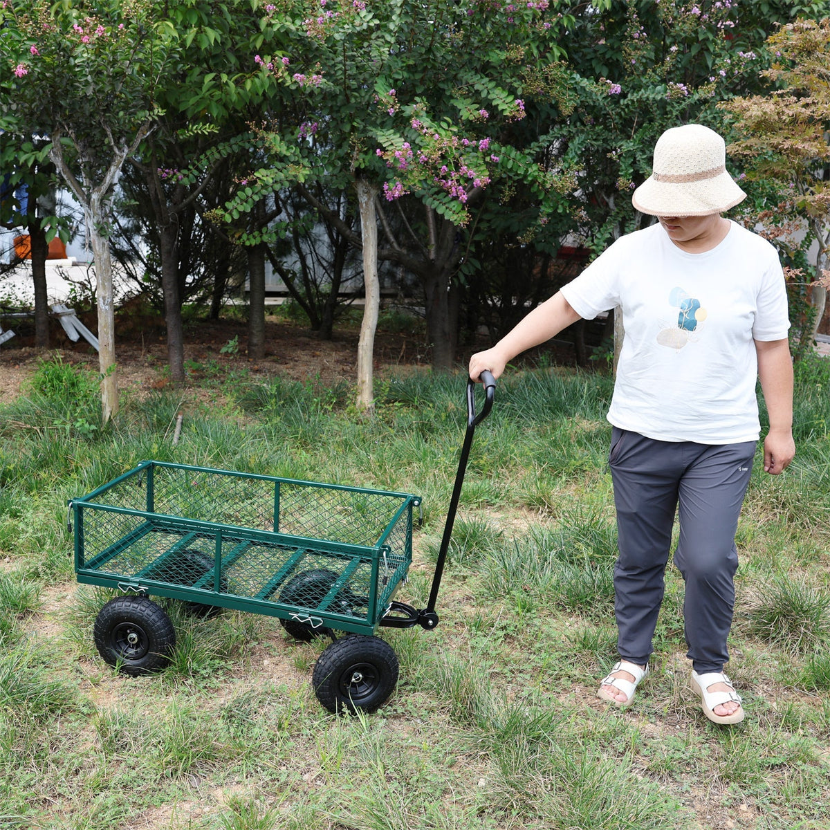 Wagon Cart Garden Cart Trucks in Green