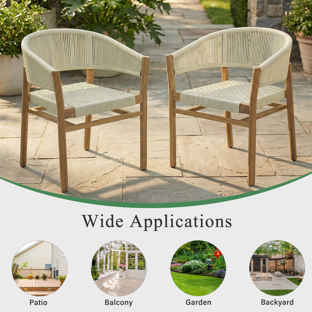 Outdoor Accent Chair Set - 2 Person Seating Group