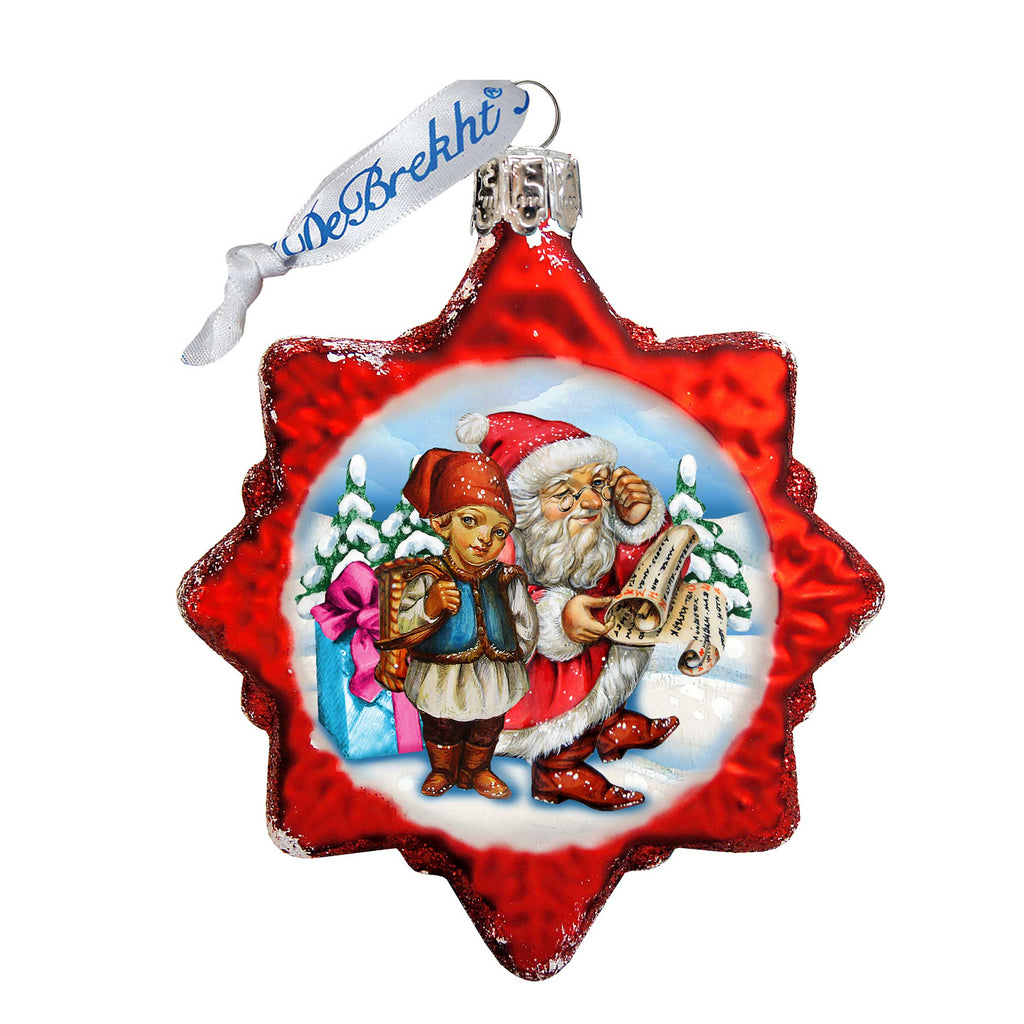 Christmas Tale Mercury Glass Ornament by G. DeBrekht - Christmas Santa Snowman Decor - 773018
