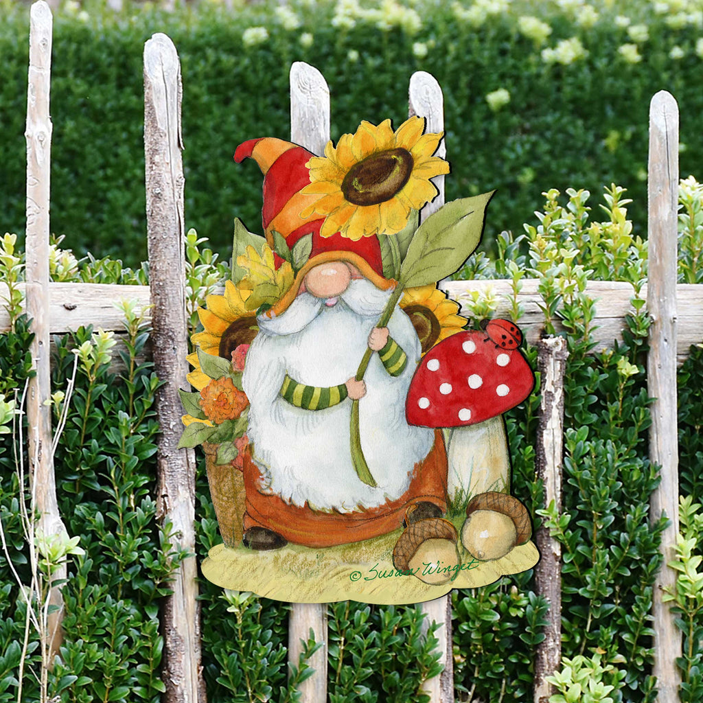 Fall Gnome Outdoor Garden Decor Set of 3 by Susan Winget - Thanksgiving Decor - 8471250M-S3-SW