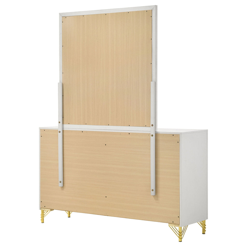 Malcolm - 6 Drawer Dresser With Mirror - White