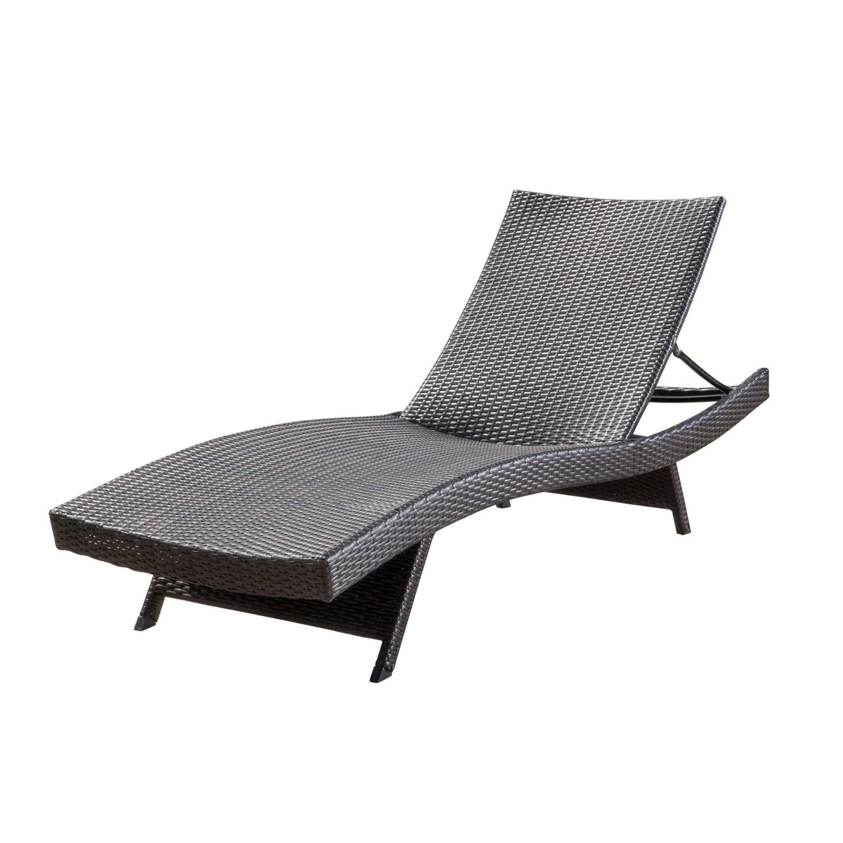 Mysticism Outdoor Chaise Lounge with Adjustable Backrest and Foldable Legs