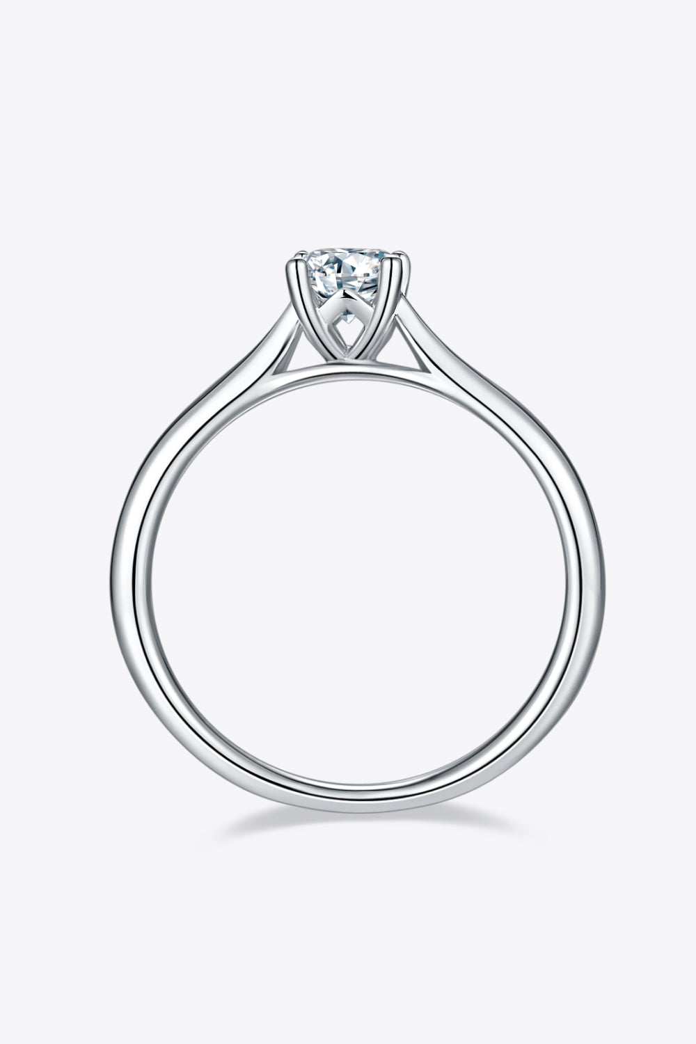 Sparkala™ Platinum Over Pure Sterling Silver Solitaire Ring