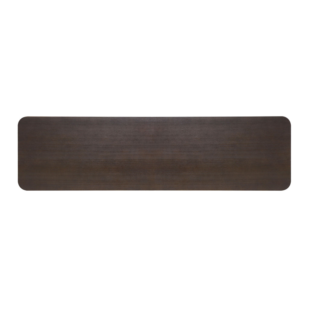 Console Table With Open Arch Cutouts For Living Room Hallway - Espresso