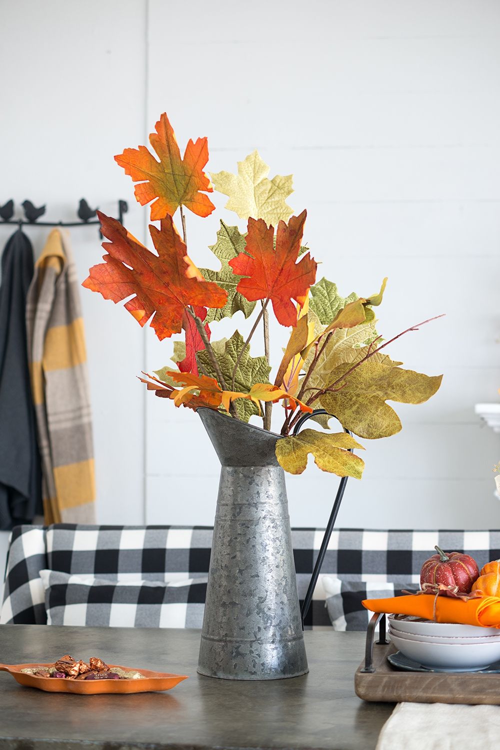 Paper Maple Leaf Spray, Botanicals Decor For Harvest Festival Fall Festival & Thanksgiving Table Decorations