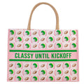 Classy Until Kickoff Juco Tote   Pink/Multi   19x14x7.5