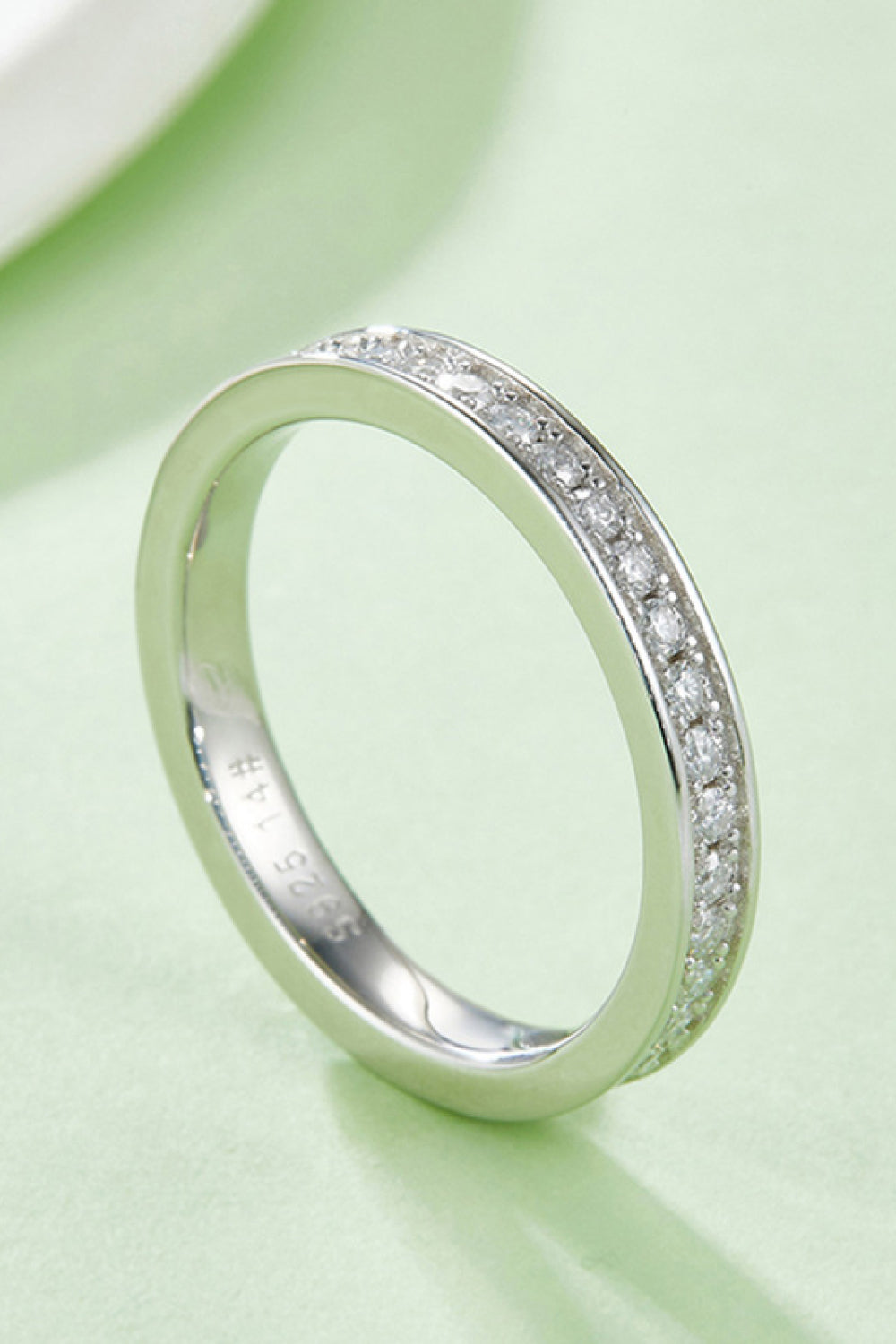 Unexplained Words Sparkala™ Eternity Ring (Platinum Over Pure Sterling Silver)