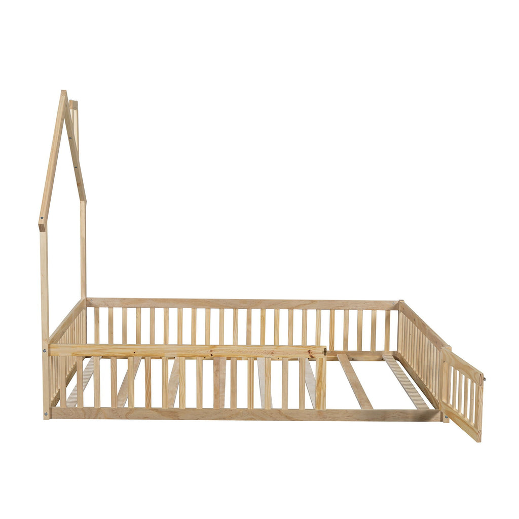 House Platform Bed With Guardrail