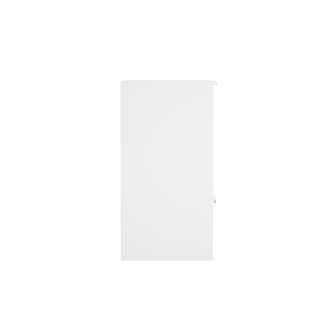 Toy Storage Organizer With Large Drawer And Low Bookshelf For Nursery & Playroom - White