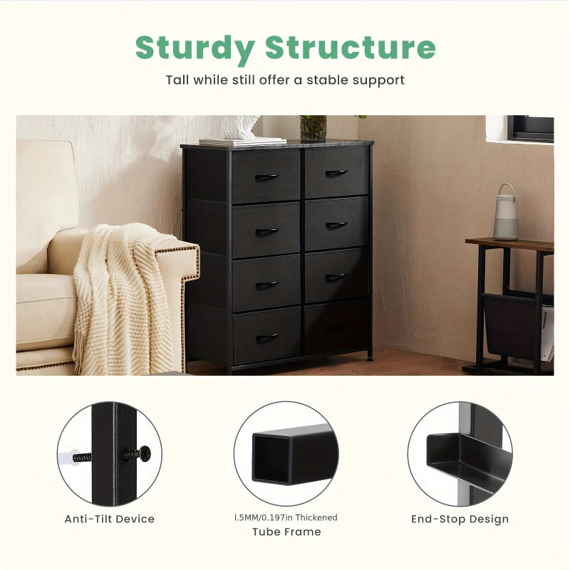 Dresser for Bedroom with 8 Drawers Tall Dresser