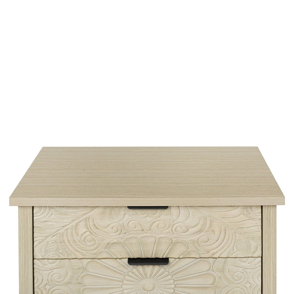 3 Drawer Cabinet - Natural Wood Finish