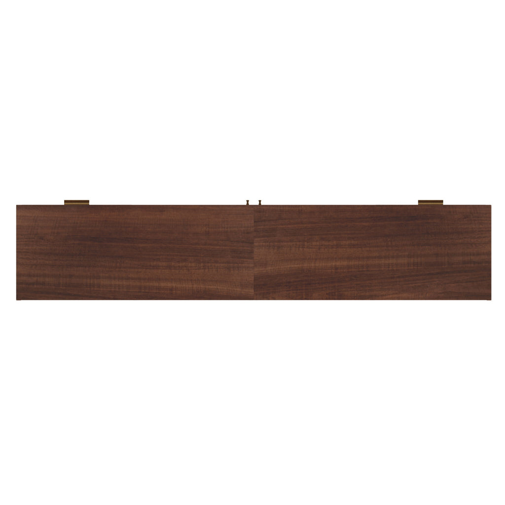 TV Stand, Media Console With 4 Drawers, Soft Closing Hinges - Dark Brown