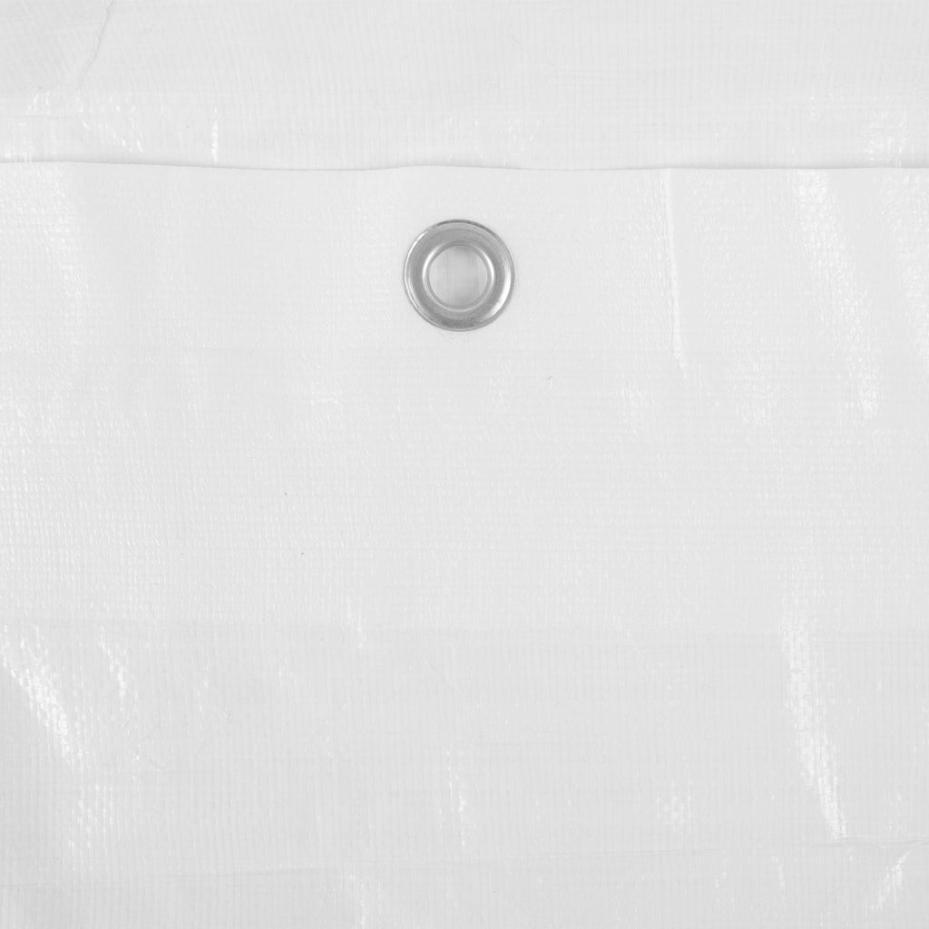 10 X 20 Ft Carport Canopy Cover Replacement Heavy Duty Waterproof Fabric With 36 Bungee Cords UV & Tear Resistant (Cover Only) - White