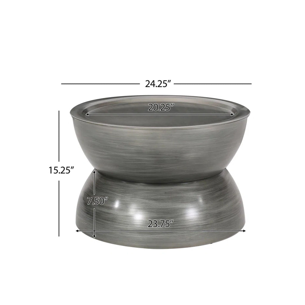 Sparling Modern Iron Hourglass Coffee Table