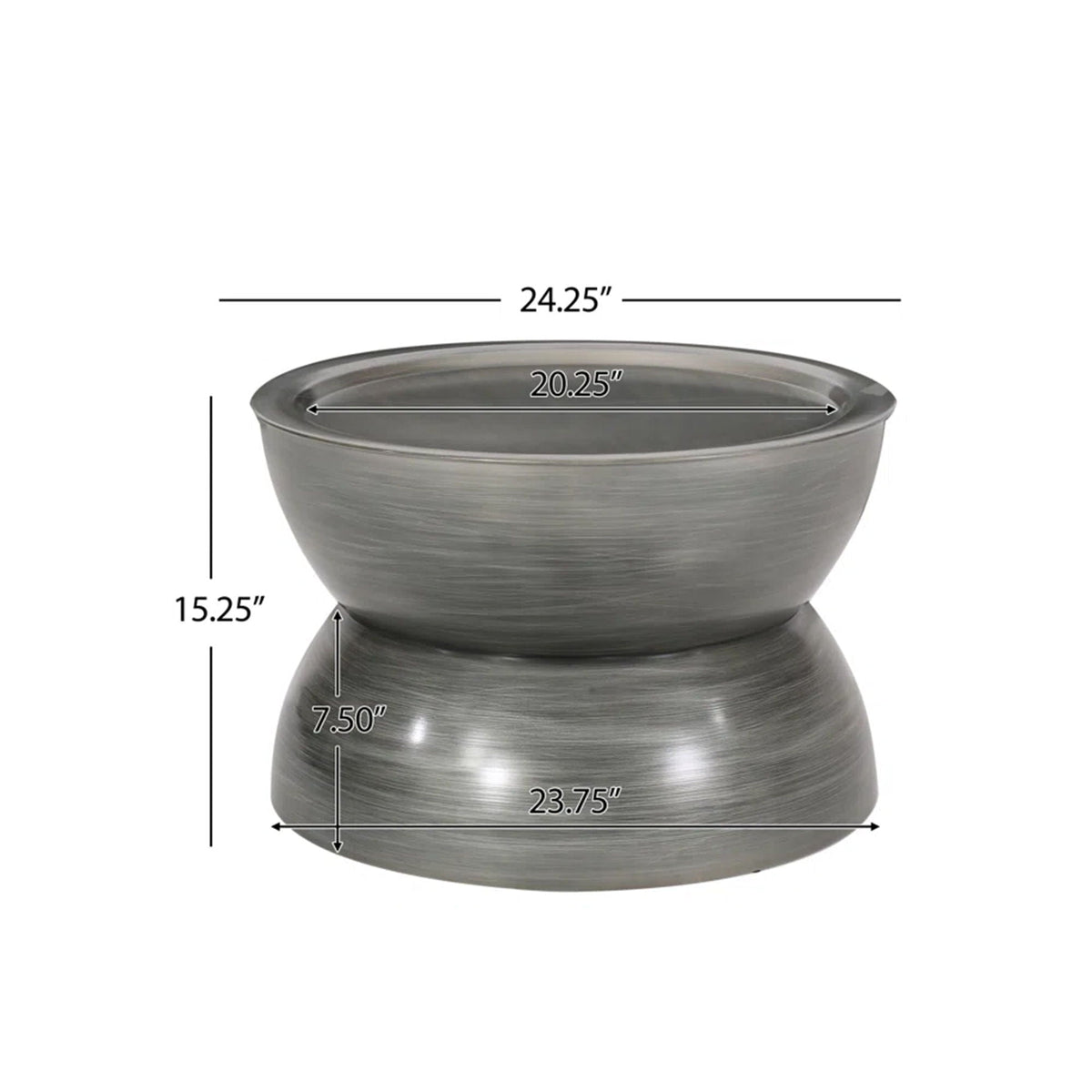 Sparling Modern Iron Hourglass Coffee Table
