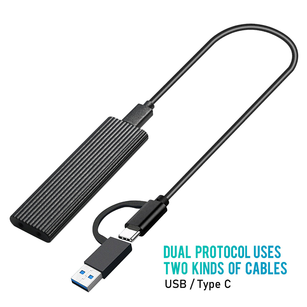 Dual Protocol SSD Universal Hard Disk Enclosure