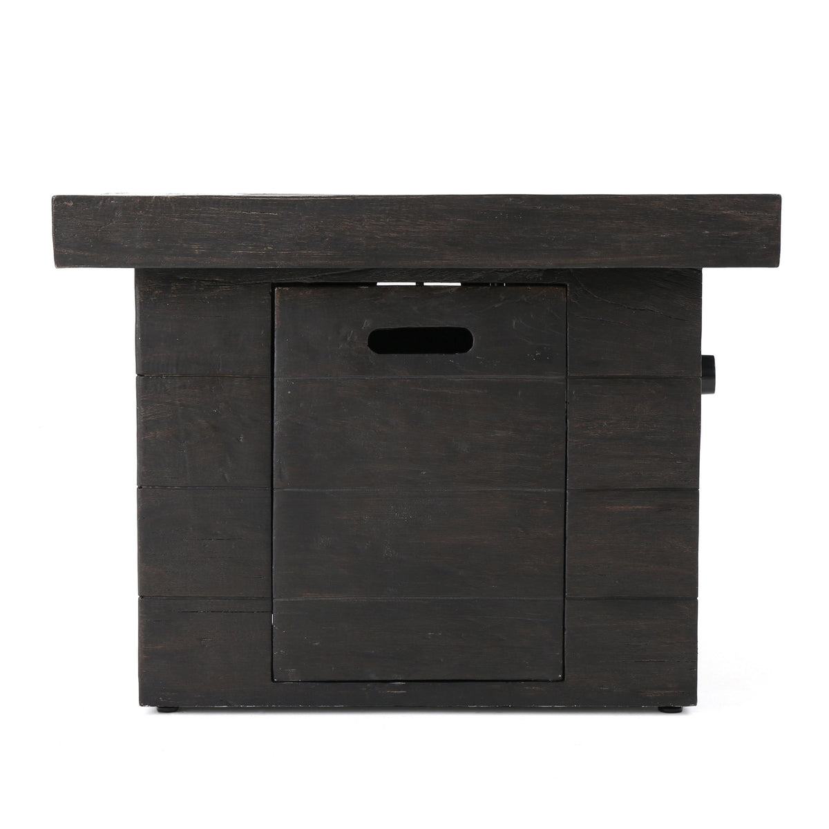 Anchorage 32'' Wood Square MGO Fire Pit Brown - 40,000 BTU