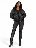 Leather Bomber Jacket
