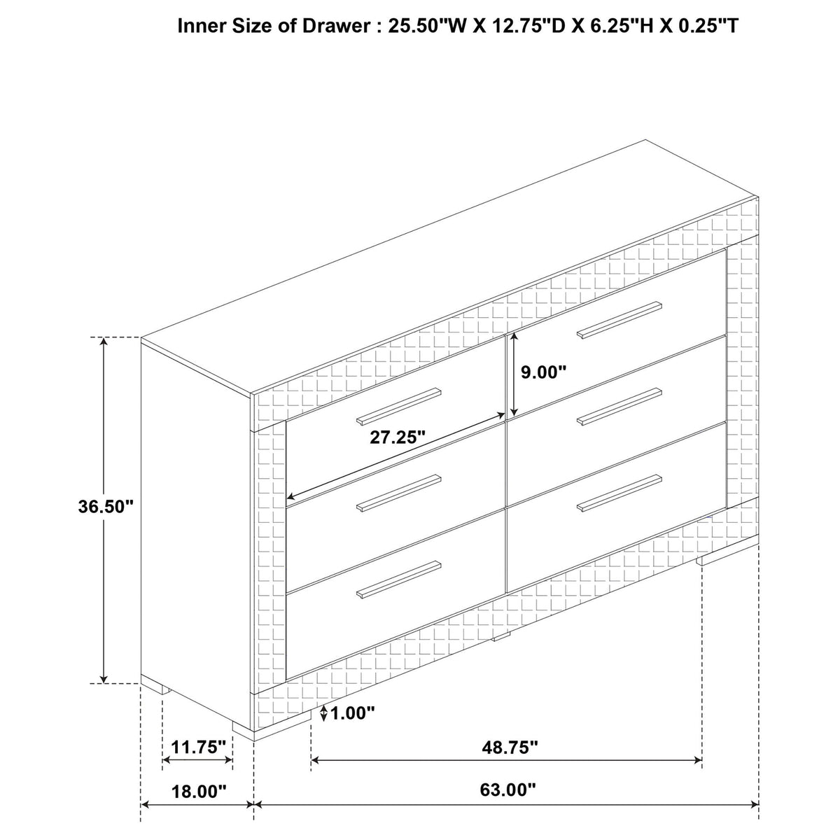 Pierce - 4 Piece Bedroom Set With LED Lighting