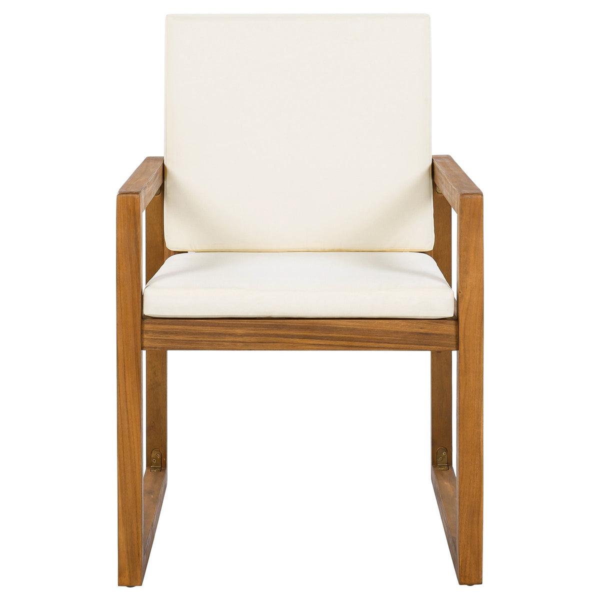 5 Piece Outdoor Patio Dining Set With 4 Armchairs And Table - Beige