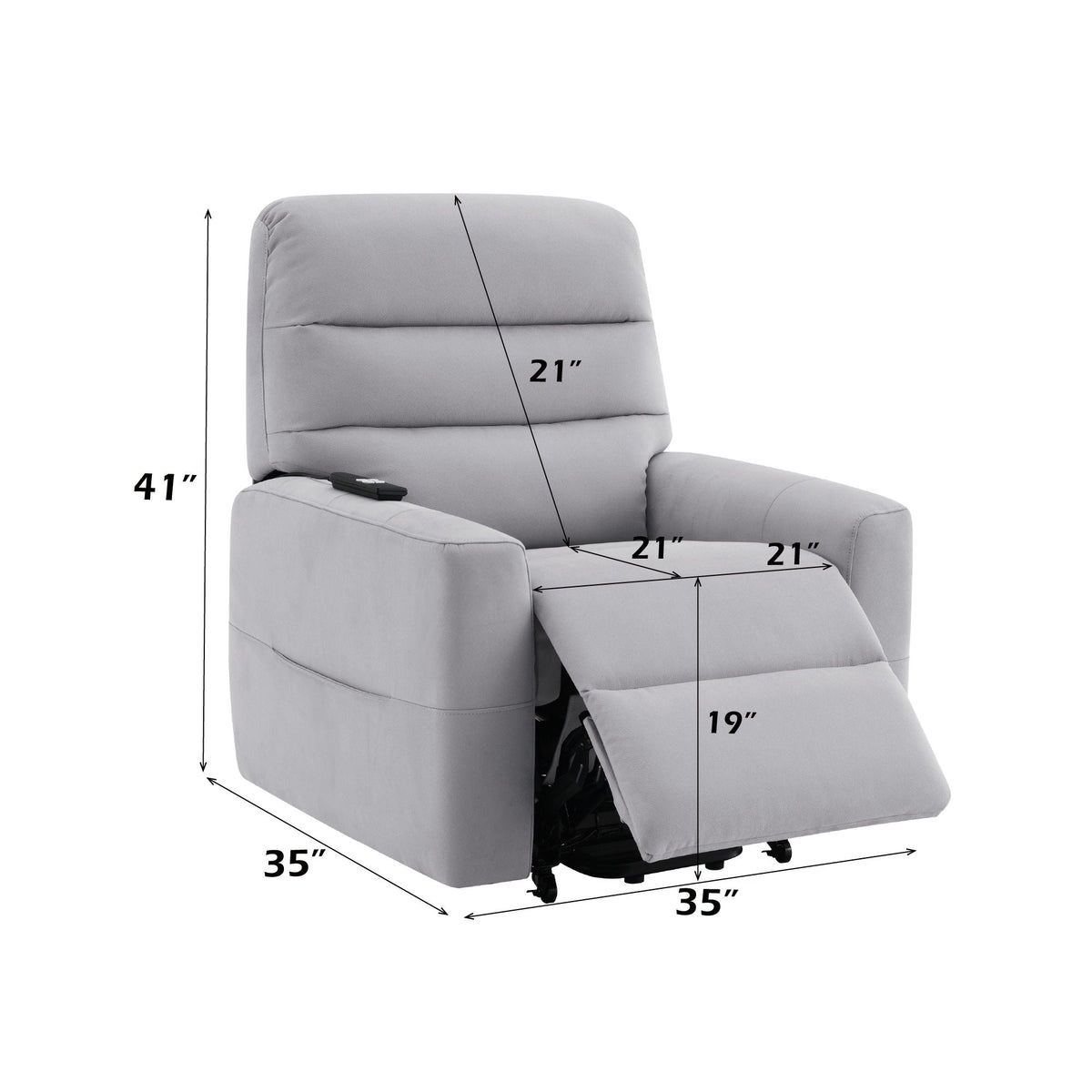 Freddie - Power Motion Recliner With Lift - Gray