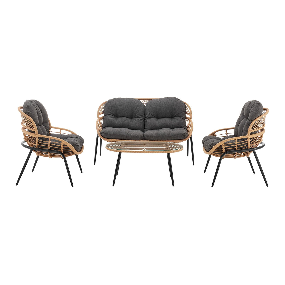 Pine - 4 Piece Outdoor Conversation Set