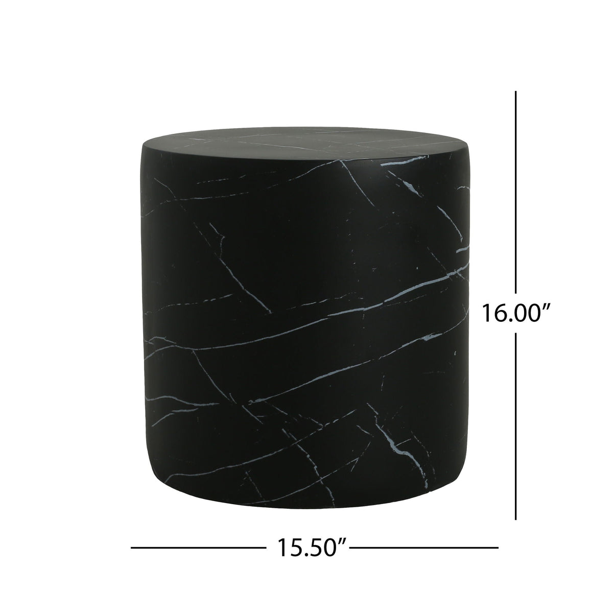 Cylindrical Design Outdoor Lightweight Concrete Side Table