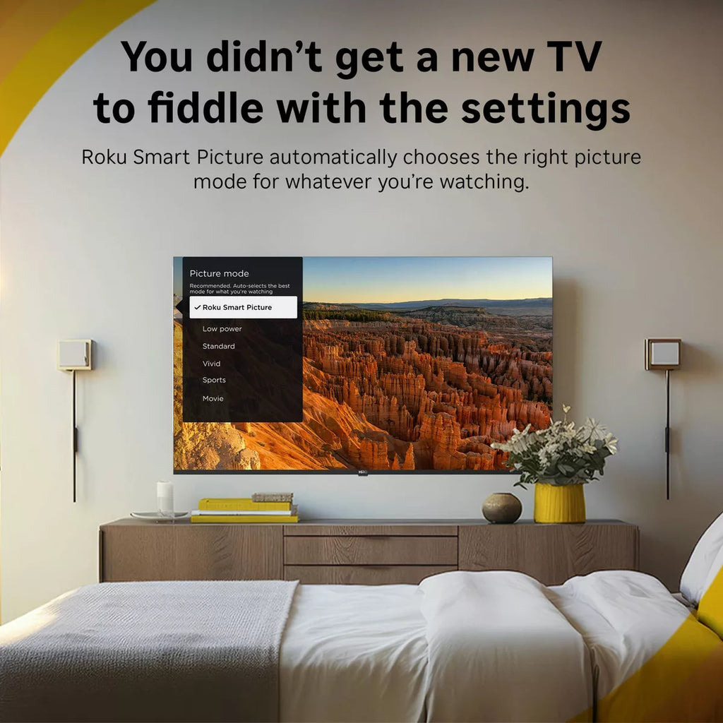 Hiro 4K HDR Smart TV Flat Screen LED Television with Roku TV and Dolby Audio Streaming