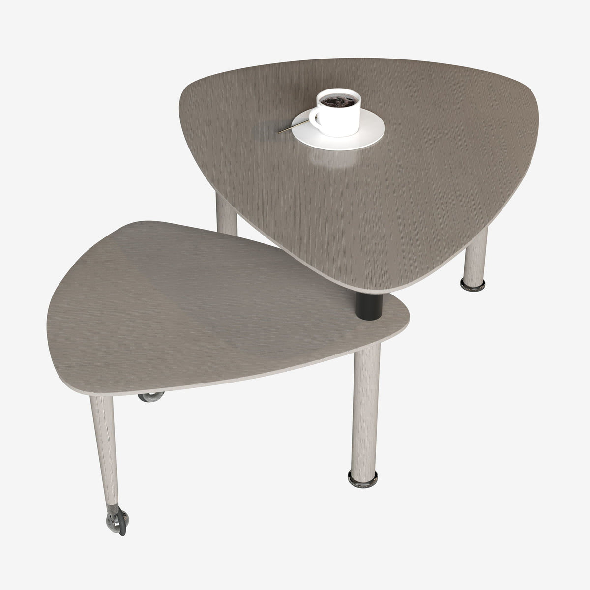 360 Degree Rotatable Coffee Table With Solid Legs
