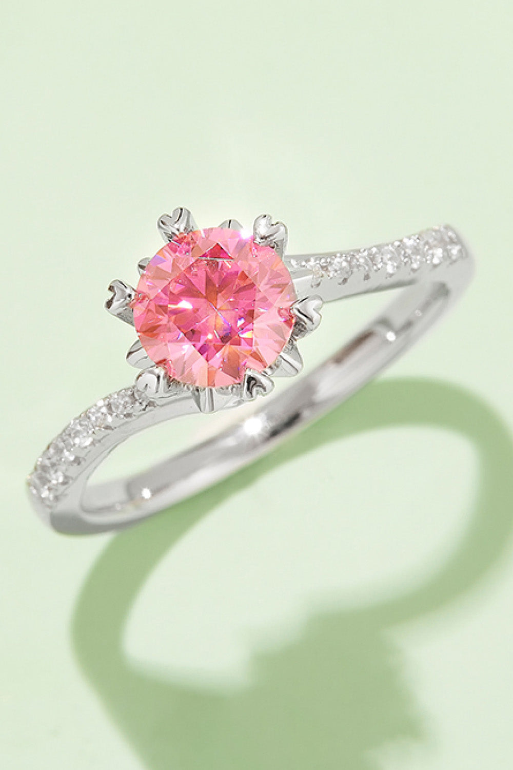 1 Carat Brilliant Round Cut Sparkala™ Platinum Over Pure Sterling Silver Ring (Yellow, Blue, or Pink)