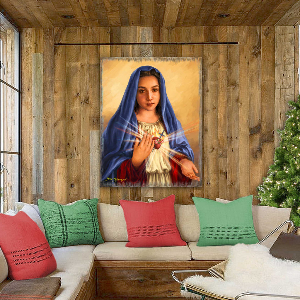 Immaculate Heart of Mary Wall Art by D. Gelsinger - Nativity Holiday Decor  - 95686B-DG