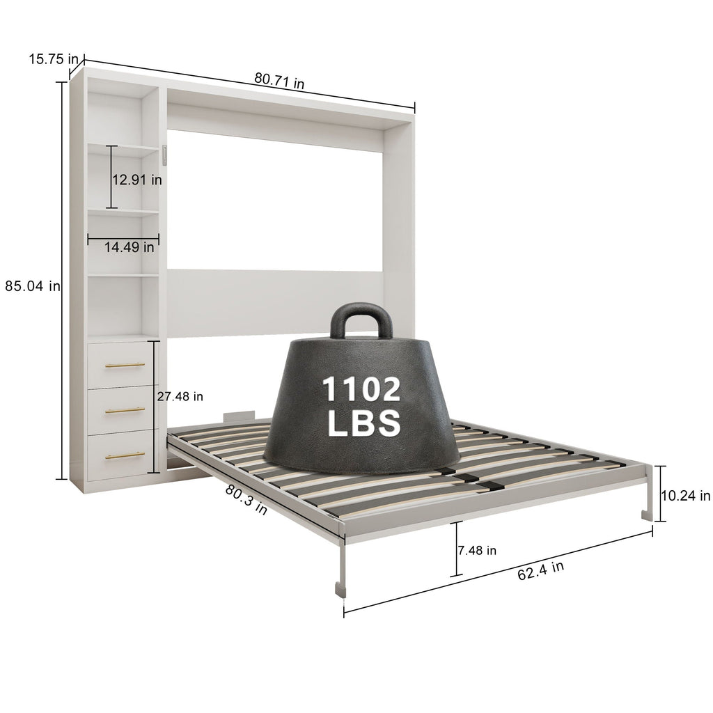 Folding Vertical Murphy Wall Bed
