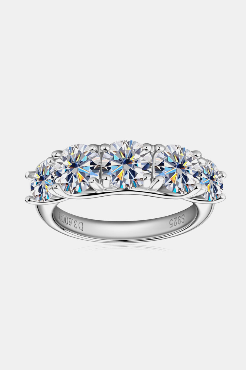 1 Carat Sparkala™ Platinum Over Pure Sterling Silver Half-Eternity Ring