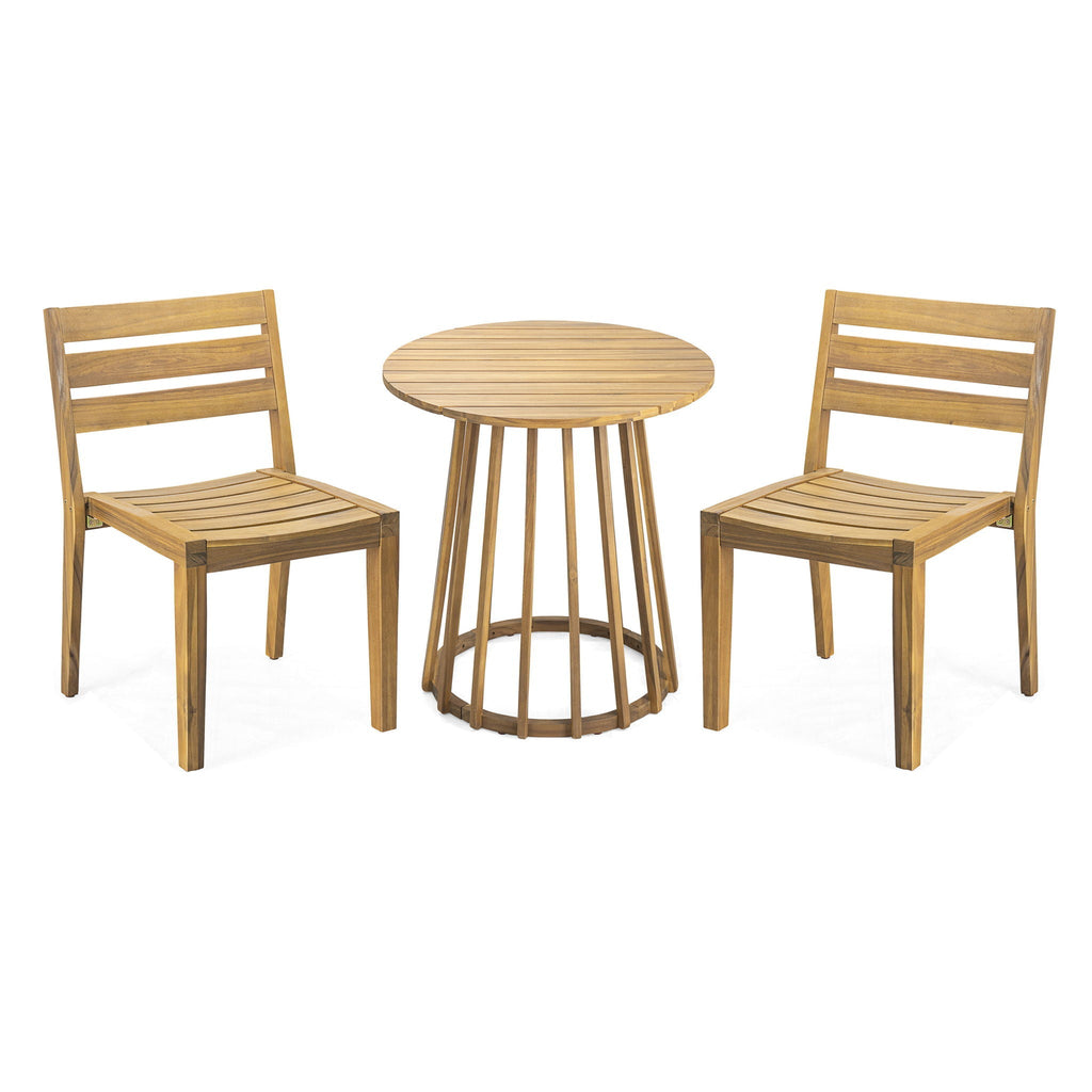 Outdoor 3 Pieces Dining Set - Round Bistro Set