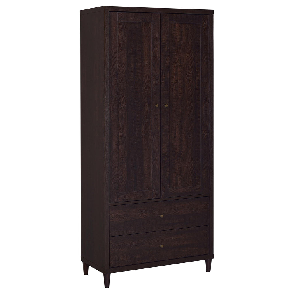 Nestor - 2 Drawer Tall Accent Cabinet With 2 Doors - Rustic