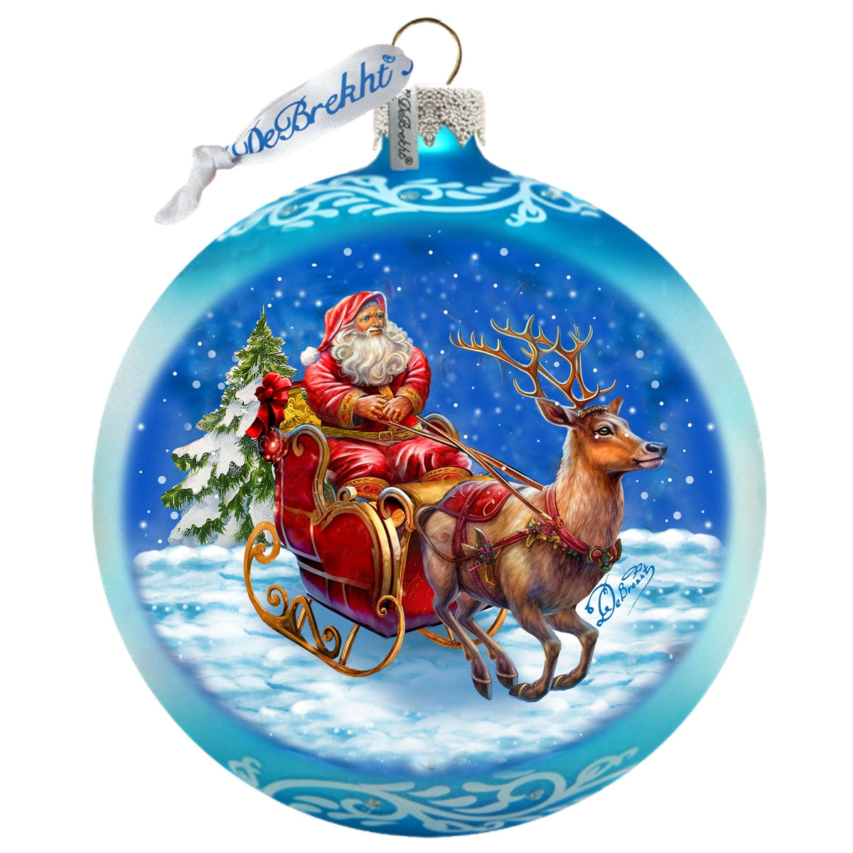 Enchanted Midnight Journey Lg Glass Ornament by G.Debrekht - Christmas Holiday Decor - 73962