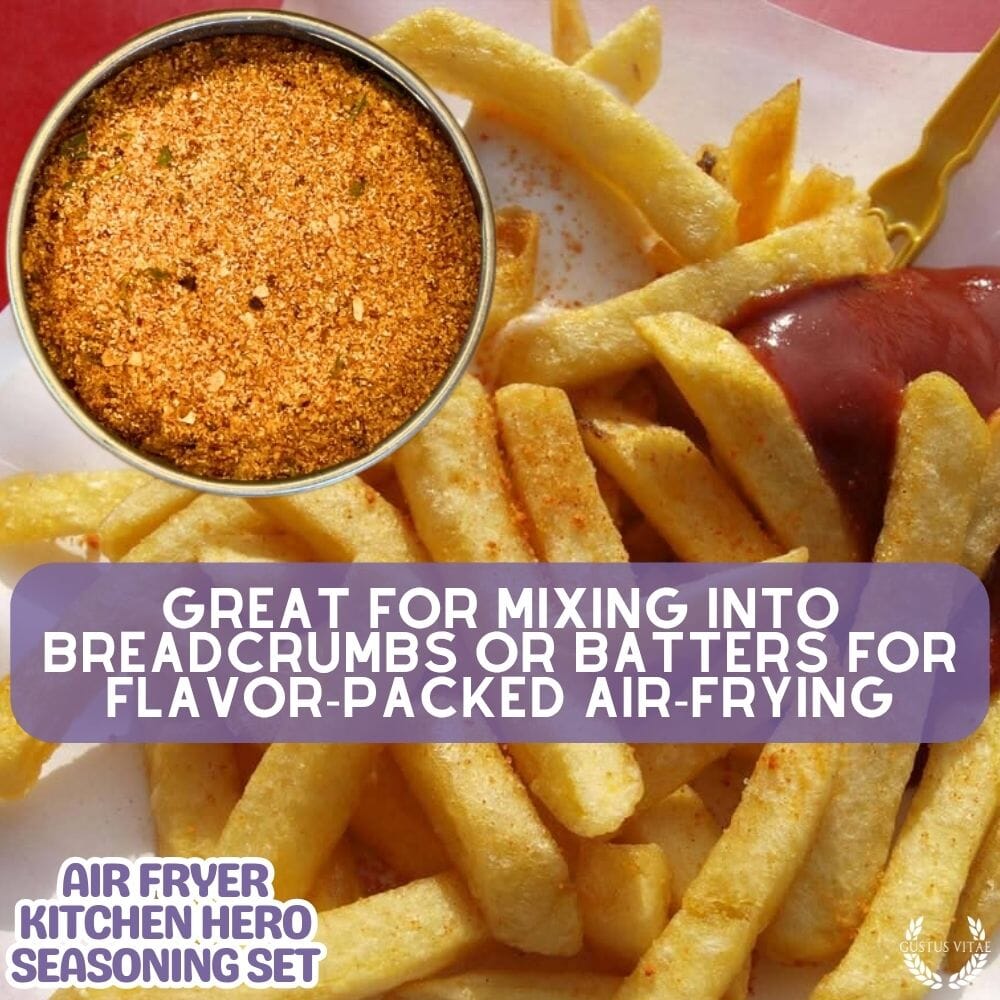 Air Fryer Kitchen Hero Seasoning Set - Artisanal Spice Blends Six Pack