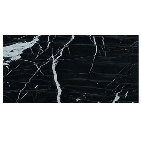 Alexandrette Black Marble Polished Floor and Wall Tile - Large Format - Livfloors Collection