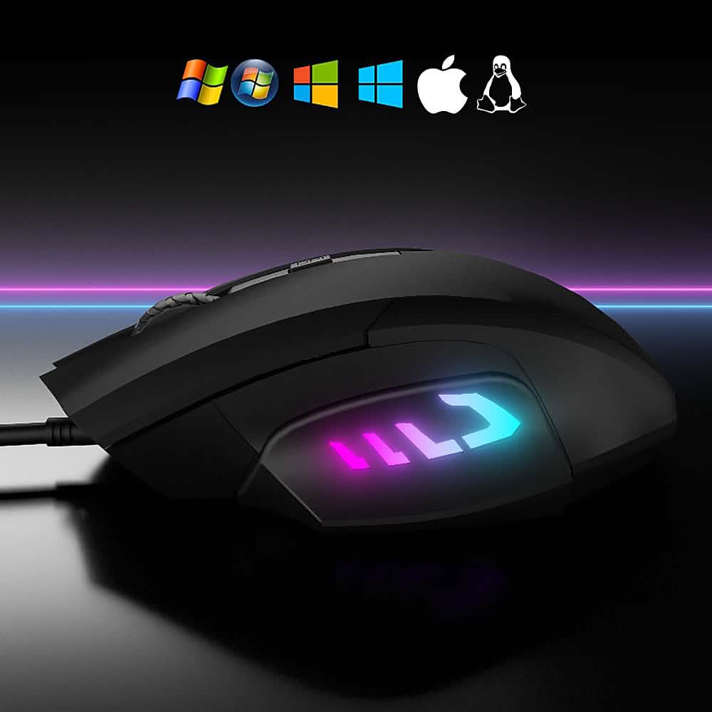 Altec Lansing - GM100 E-Sports Wired Laser Gaming Mouse with RGB Lighting