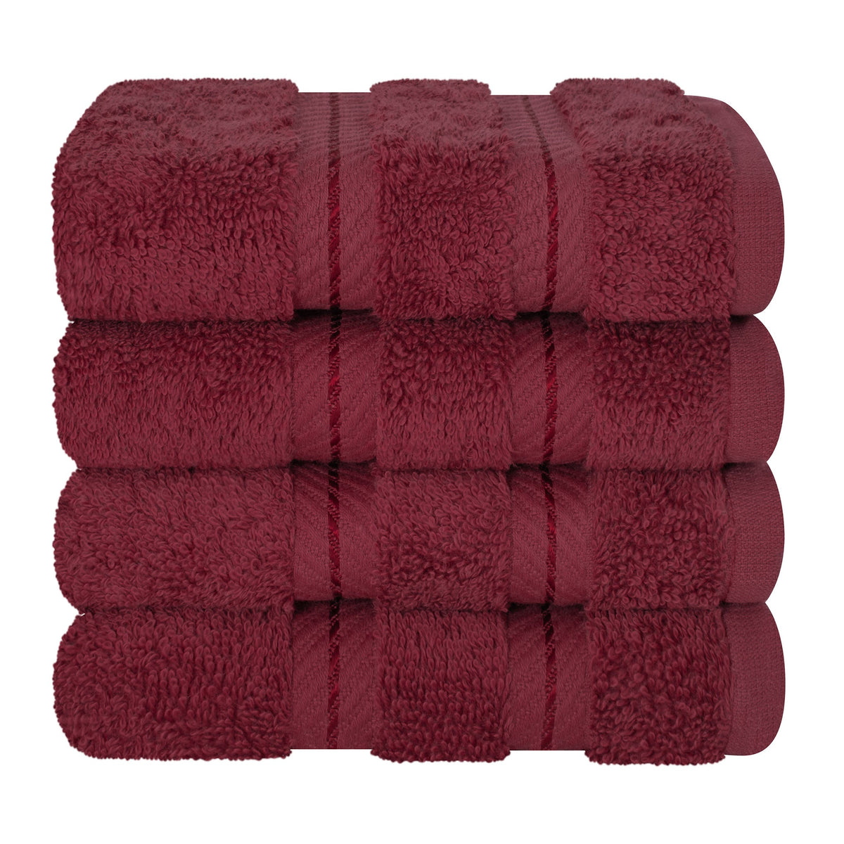 4 Piece 100% Cotton Softness, Elegance, Comfort Washcloth Turkish Towel Set