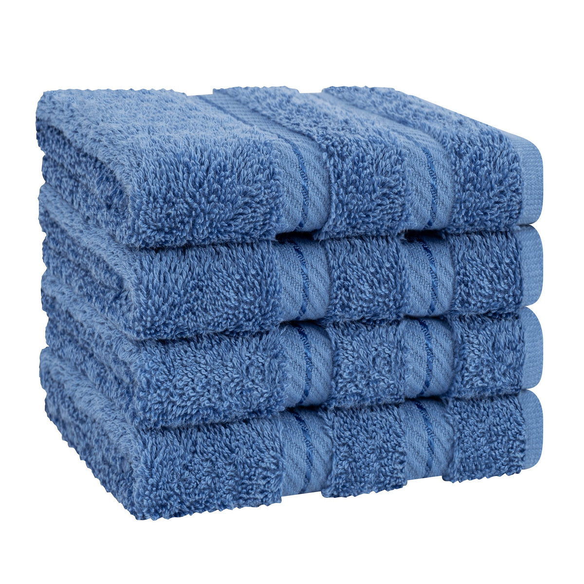 4 Piece 100% Cotton Softness, Elegance, Comfort Washcloth Turkish Towel Set