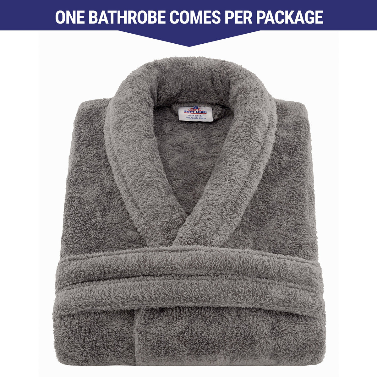 American Soft Linen Unisex Fleece Bathrobe, Super Soft, Absorbent and Fluffy - Wholesale