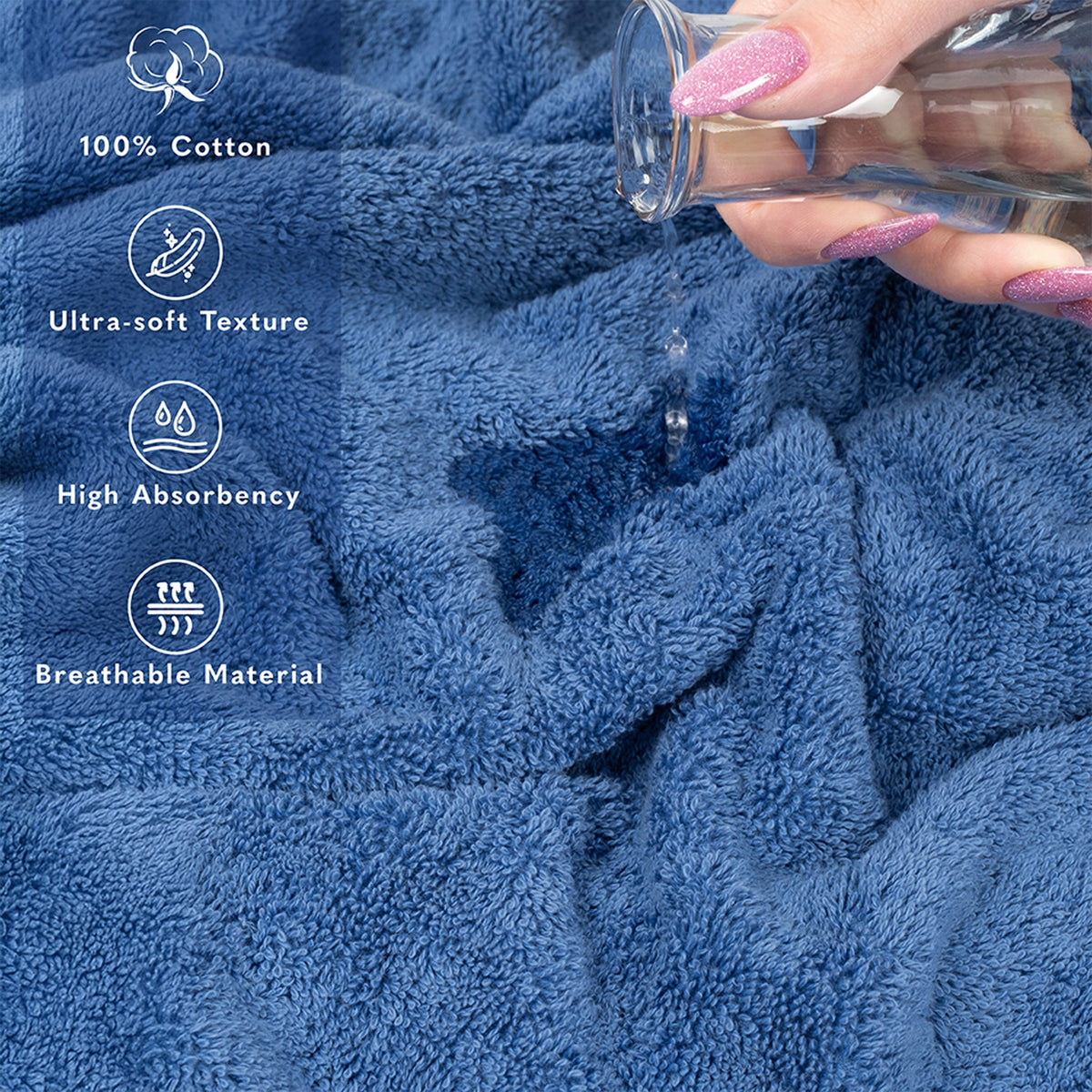 40x80 Inch Premium Bath Sheet OVERSIZED 100% Ring Spun Cotton, Luxury, Maximum Softness, Extra Large Bath Towel