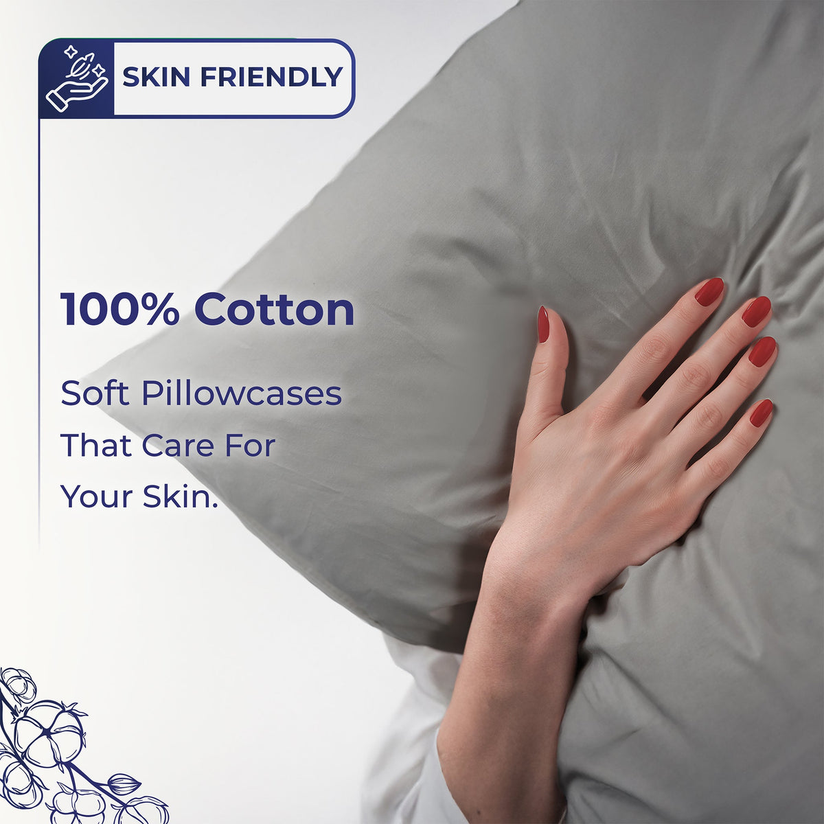 American Soft Linen 100% Cotton Sateen Pillowcase Set (2 Piece) - Soft, Breathable, Hotel Quality Pillow Covers