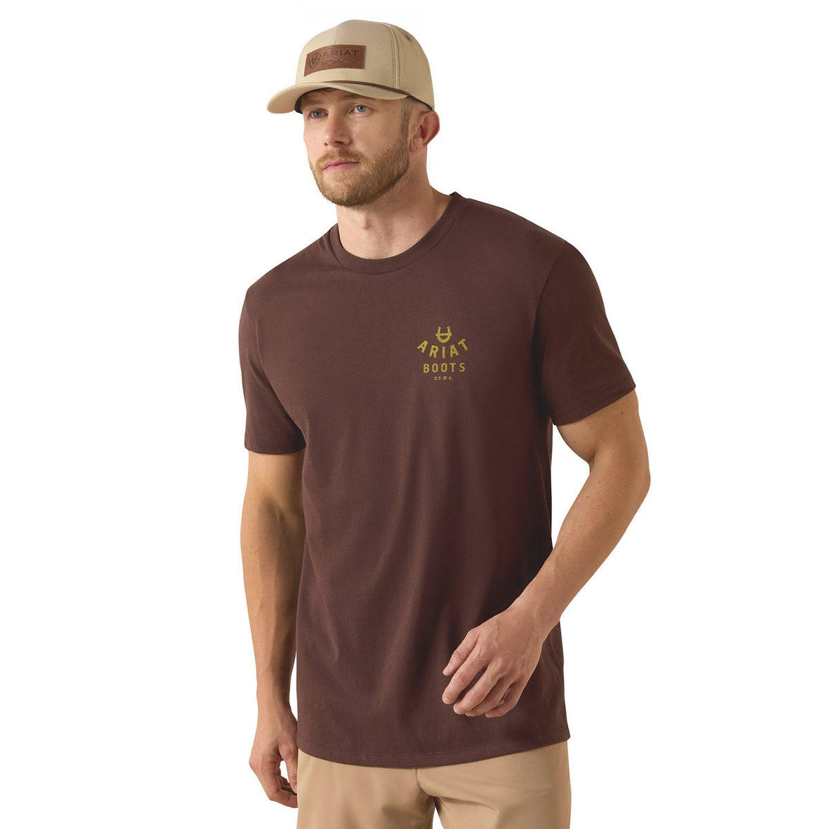 Ariat Mens Short Sleeve Shirt, Ropes & Boots Western Graphic Tee
